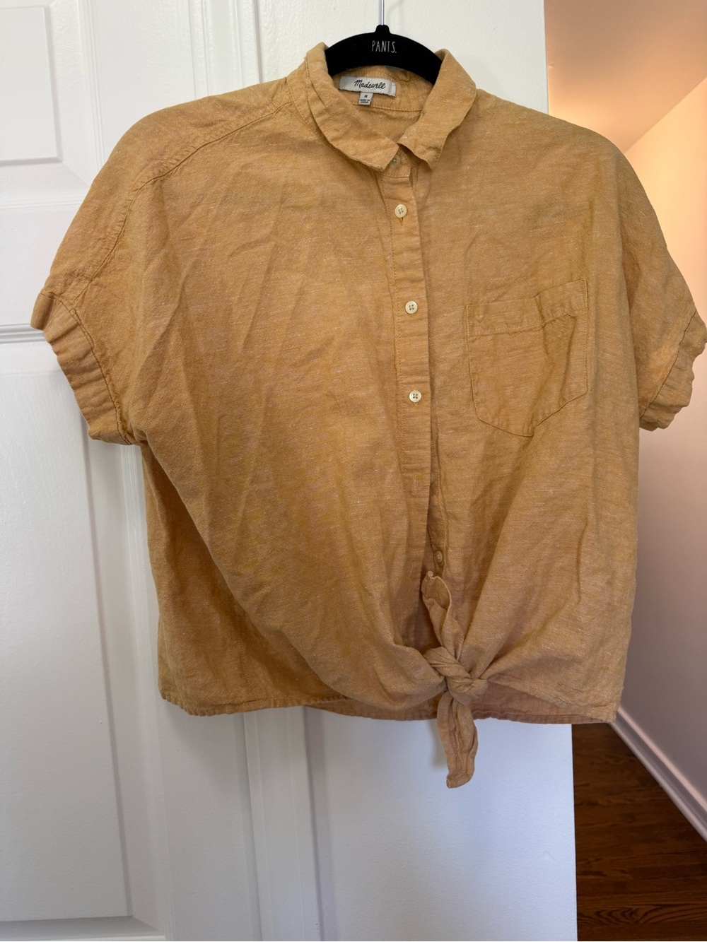 Madewell Linen Tie Front Shirt